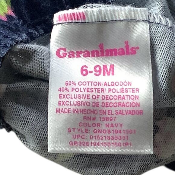Lot Of 2pc Garanimals Baby Girl Shorts Size 6-9m & 0-3m Navy Elastic Waist - Picture 4 of 12